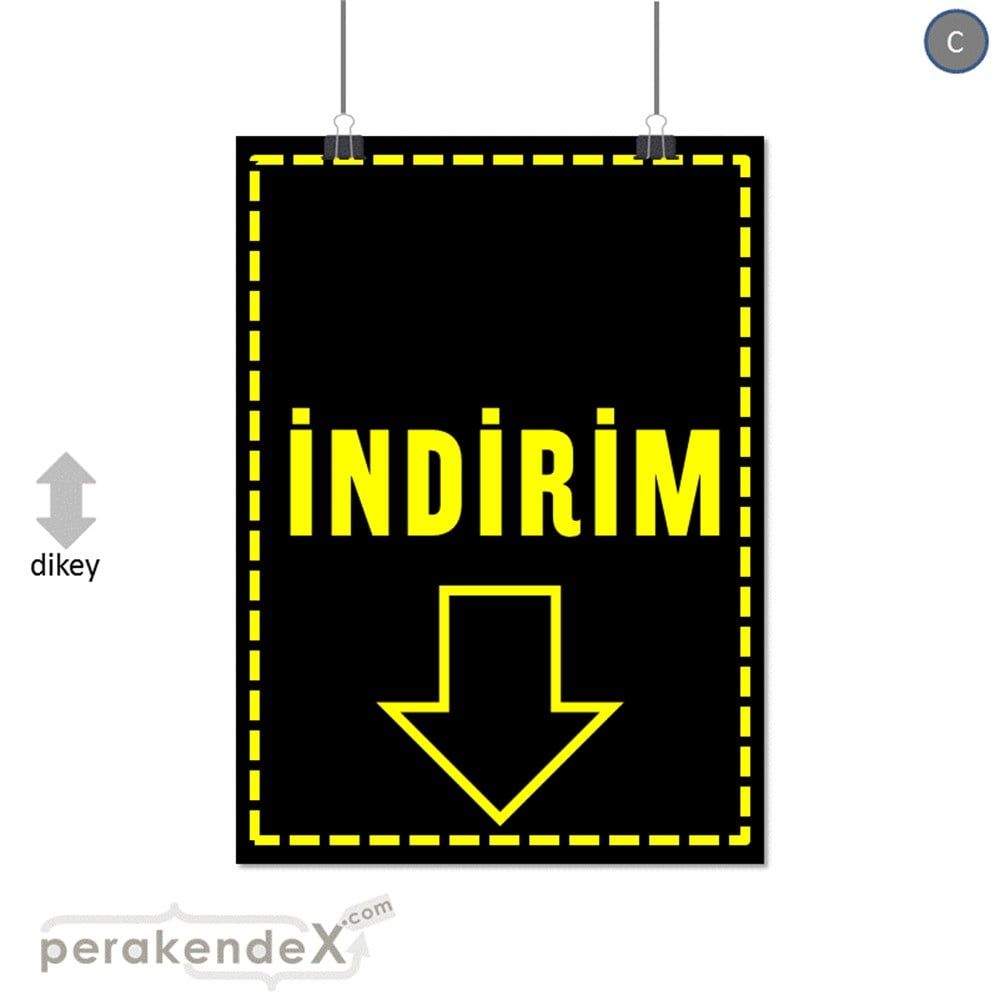 standart indirim SERT PLASTİK POSTER -dikdörtgen,tek yön baskı