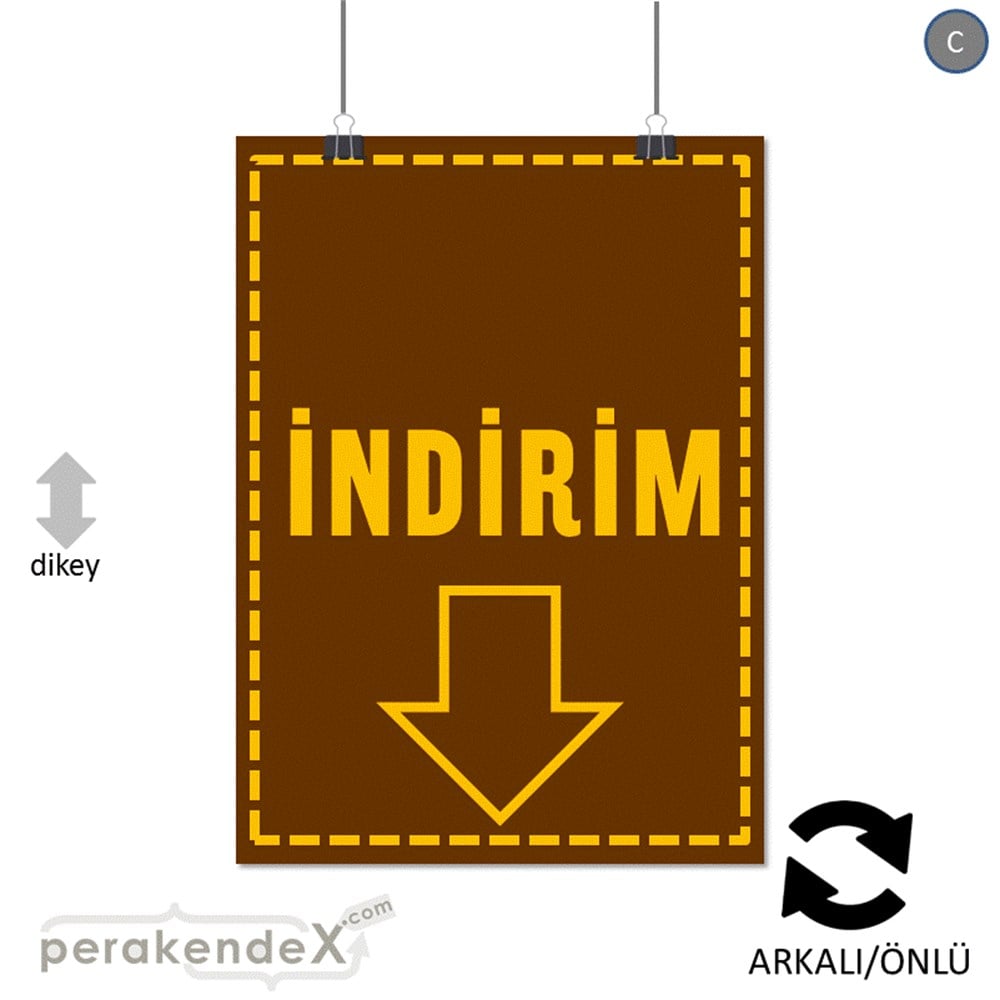 standart indirim SERT PLASTİK POSTER -dikdörtgen,çift yön baskı
