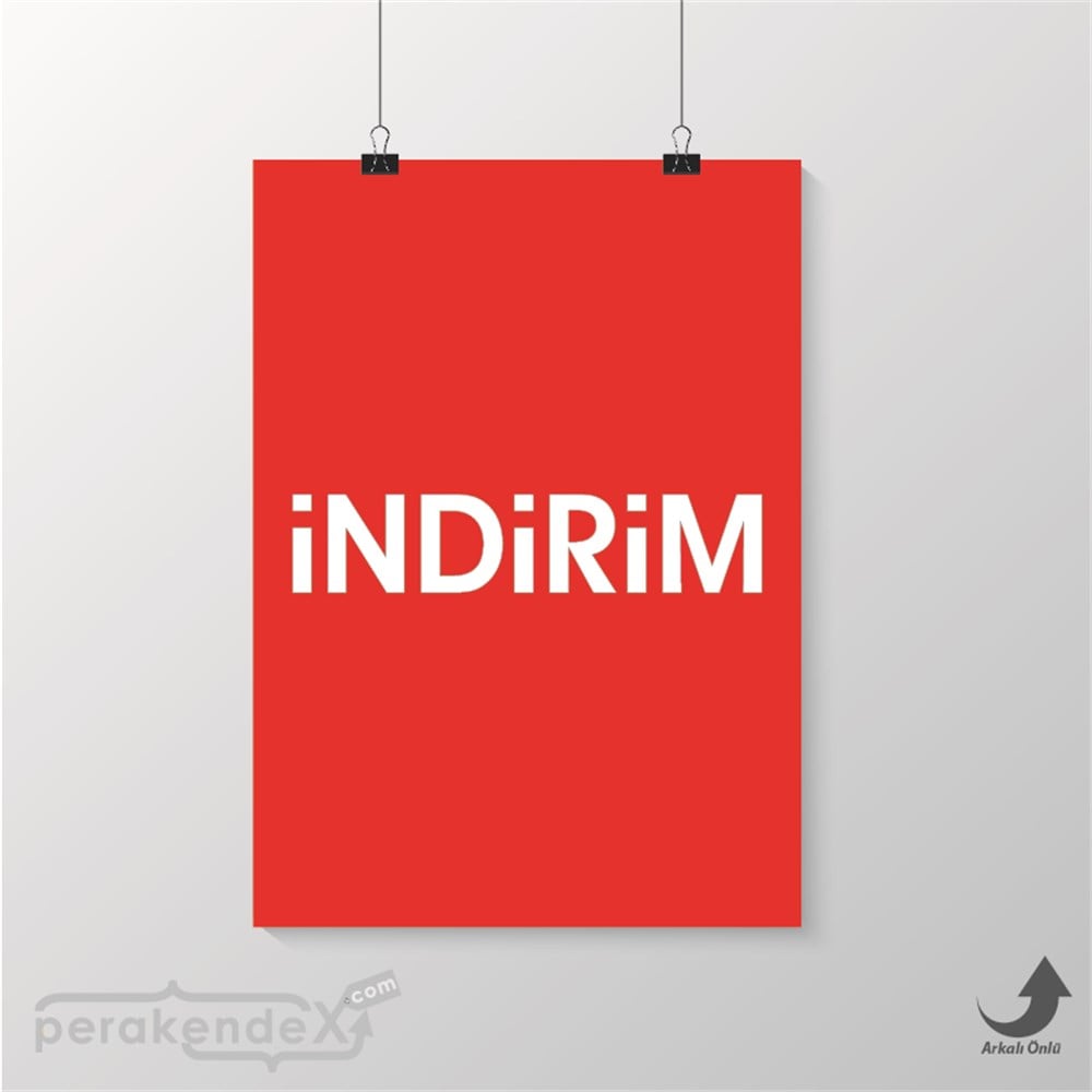 düz indirim SERT PLASTİK POSTER -dikdörtgen,çift yön baskı