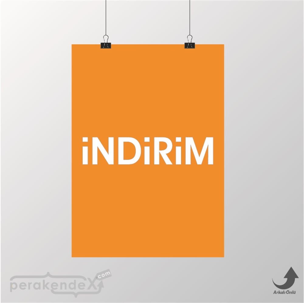 düz indirim SERT PLASTİK POSTER -dikdörtgen,çift yön baskı