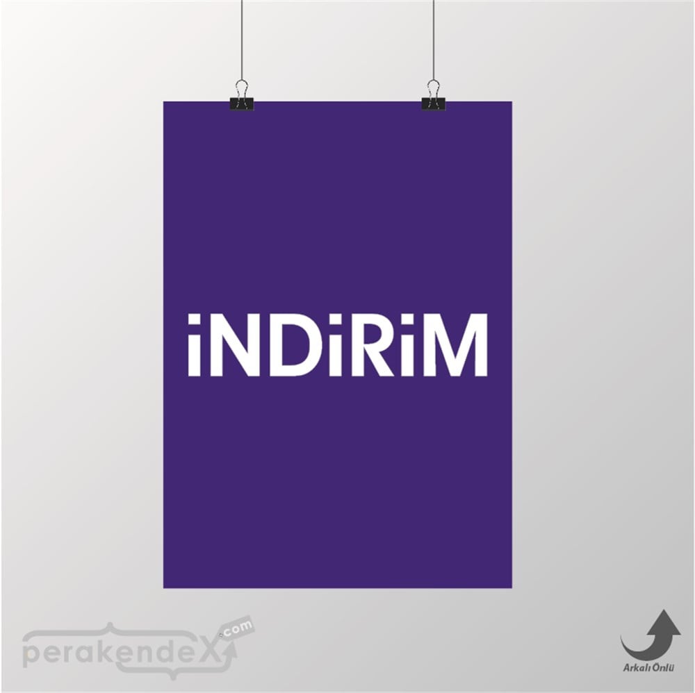 düz indirim SERT PLASTİK POSTER -dikdörtgen,çift yön baskı
