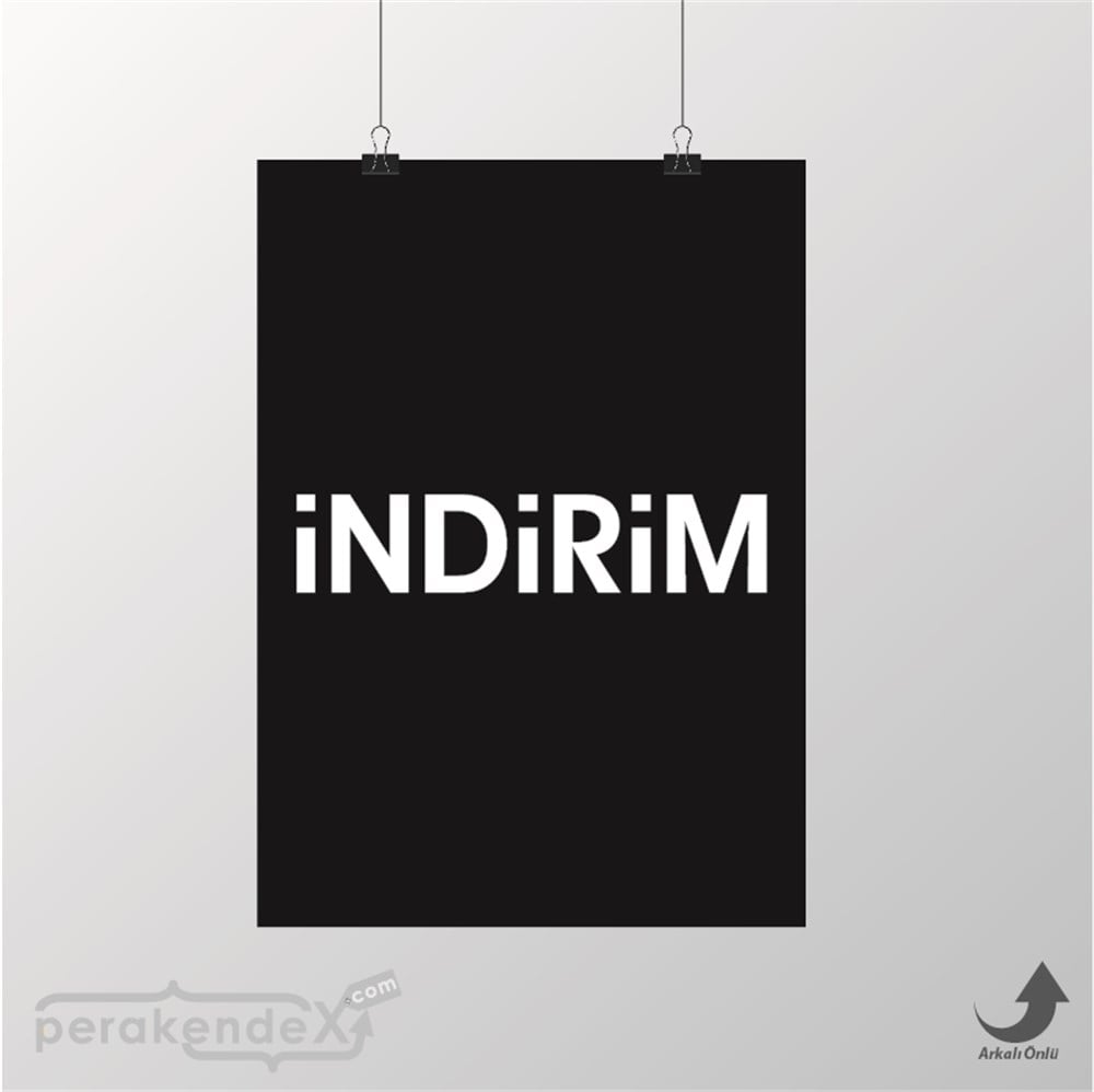 düz indirim SERT PLASTİK POSTER -dikdörtgen,çift yön baskı