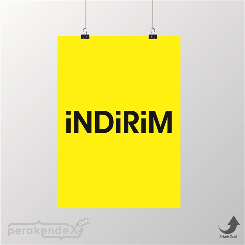 düz indirim SERT PLASTİK POSTER -dikdörtgen,çift yön baskı