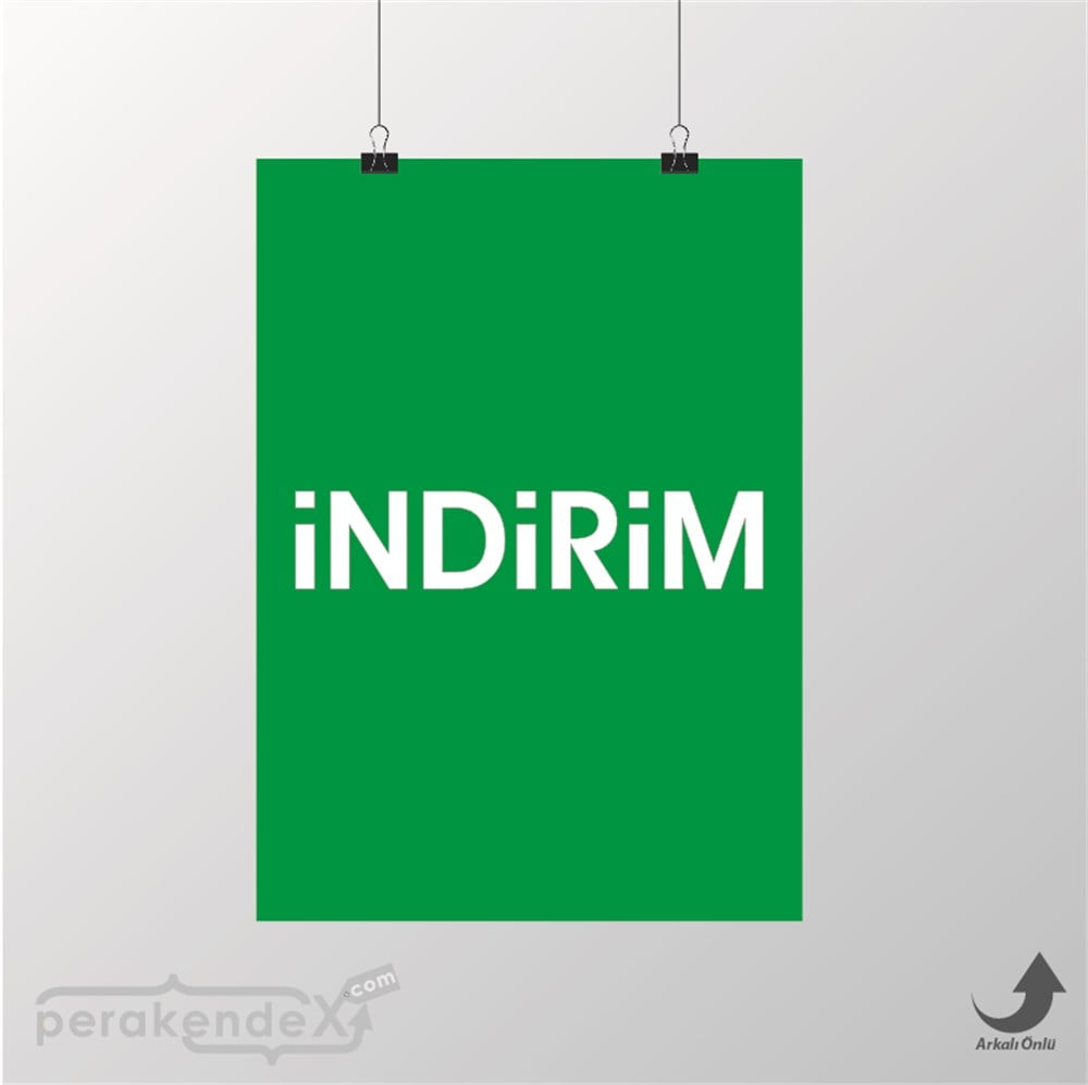 düz indirim SERT PLASTİK POSTER -dikdörtgen,çift yön baskı