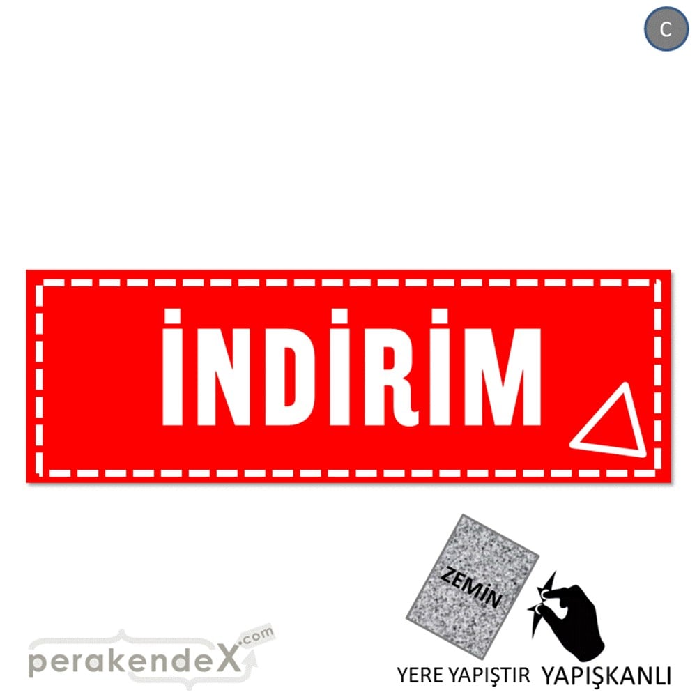 standart indirim YER ZEMİNE YAPIŞAN BANNER -dikdörtgen,tek yön baskı