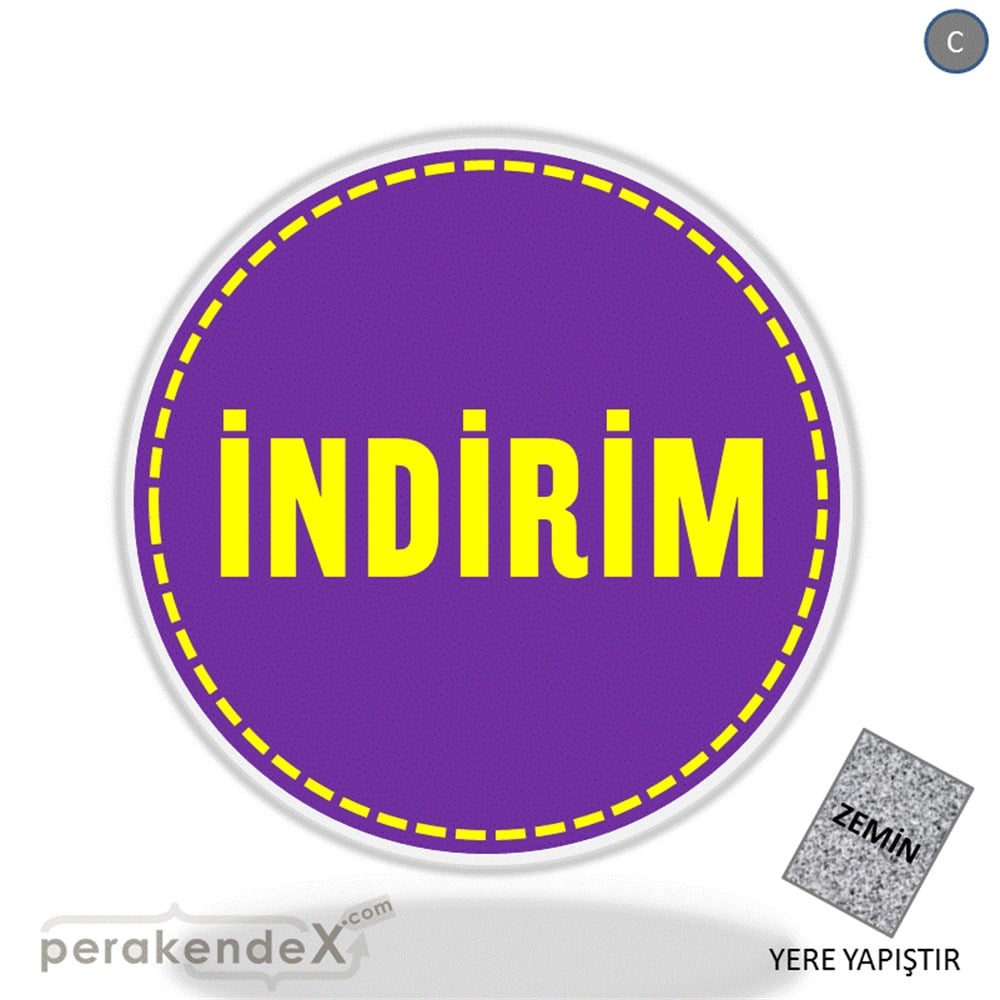 standart indirim YER ZEMİNE YAPIŞIR -oval,tek yön baskı