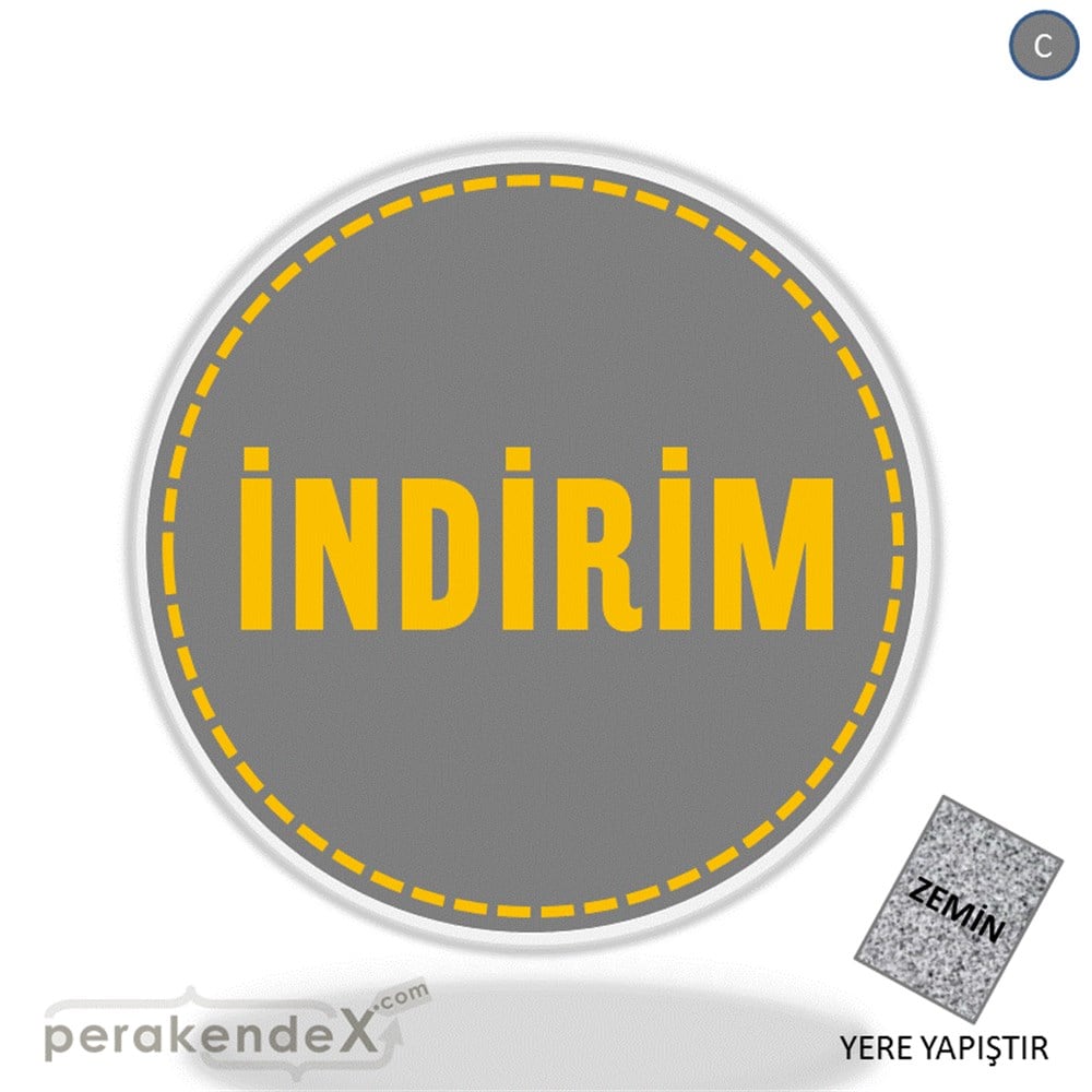 standart indirim YER ZEMİNE YAPIŞIR -oval,tek yön baskı