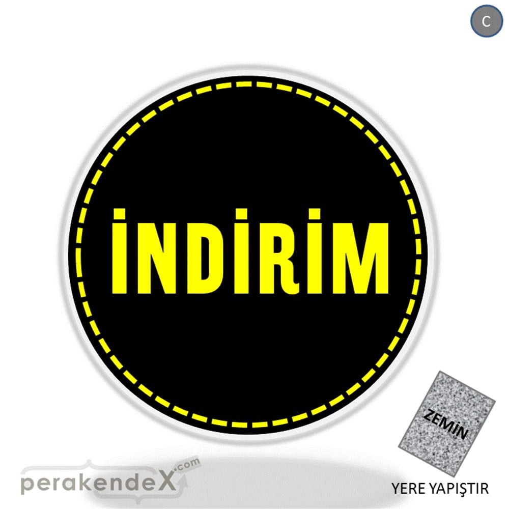 standart indirim YER ZEMİNE YAPIŞIR -oval,tek yön baskı