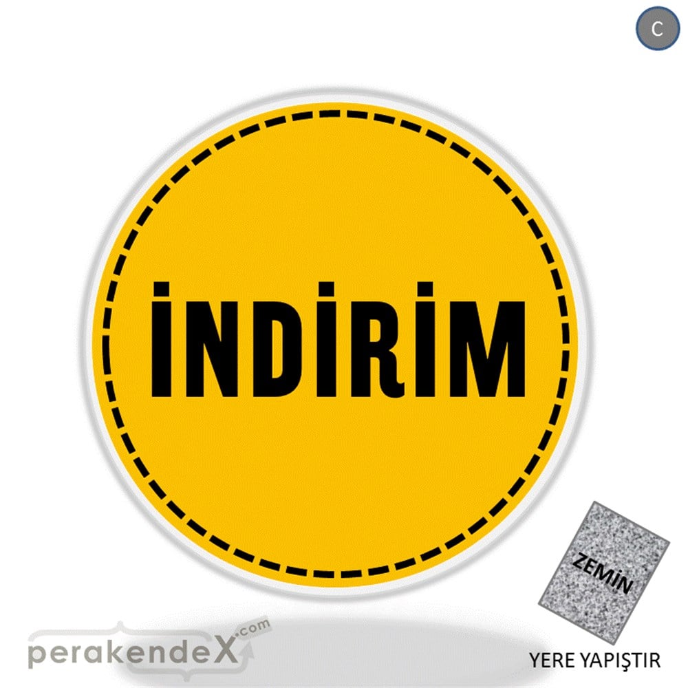 standart indirim YER ZEMİNE YAPIŞIR -oval,tek yön baskı