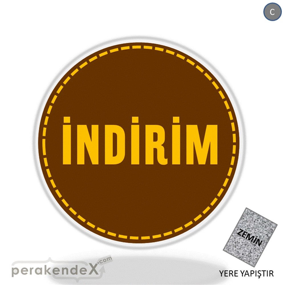 standart indirim YER ZEMİNE YAPIŞIR -oval,tek yön baskı