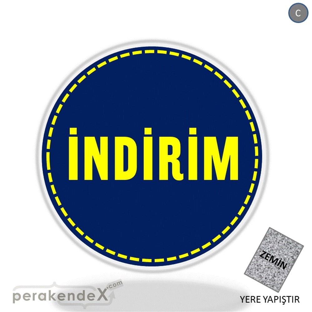 standart indirim YER ZEMİNE YAPIŞIR -oval,tek yön baskı