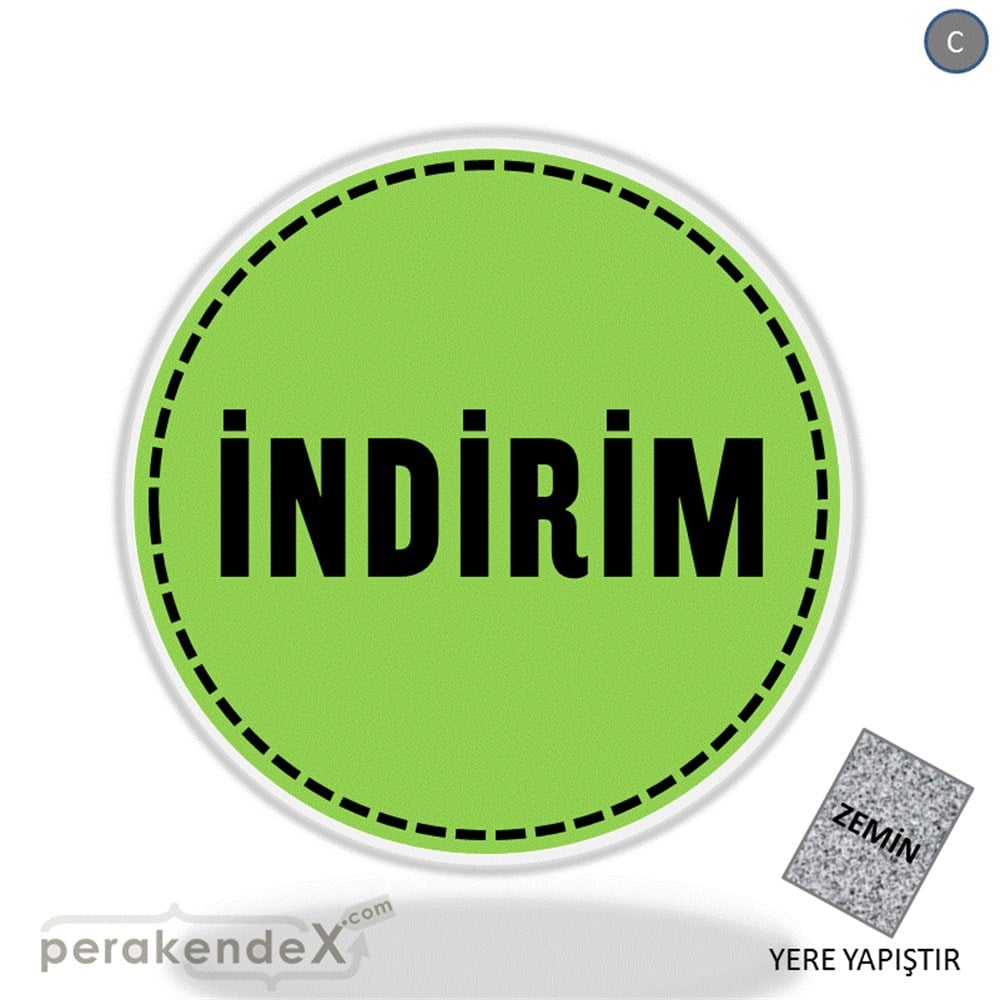 standart indirim YER ZEMİNE YAPIŞIR -oval,tek yön baskı