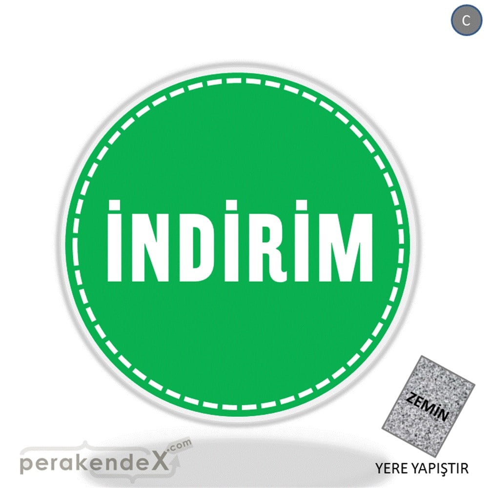 standart indirim YER ZEMİNE YAPIŞIR -oval,tek yön baskı