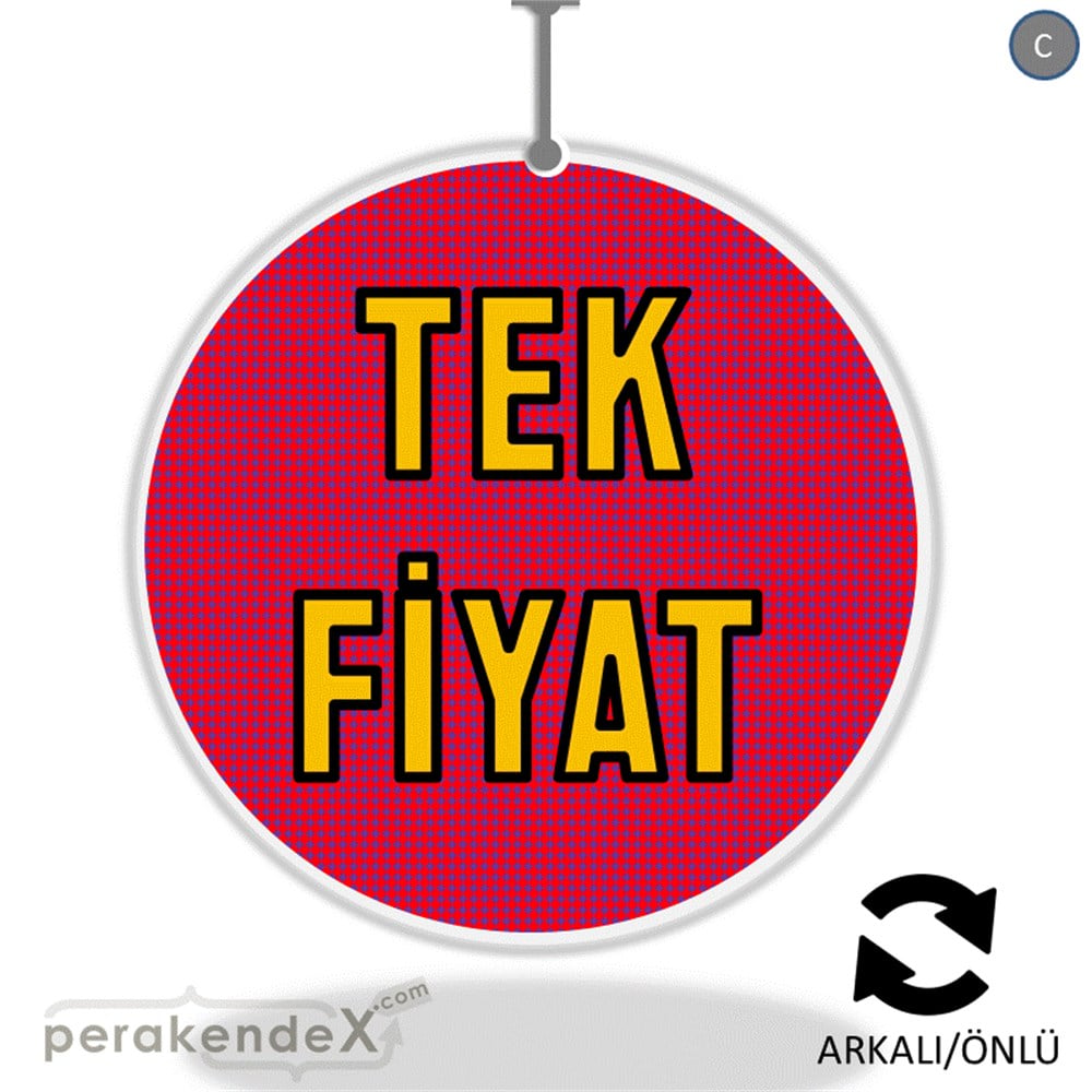 tek fiyat DÖNKARTI -oval,çift yön baskı