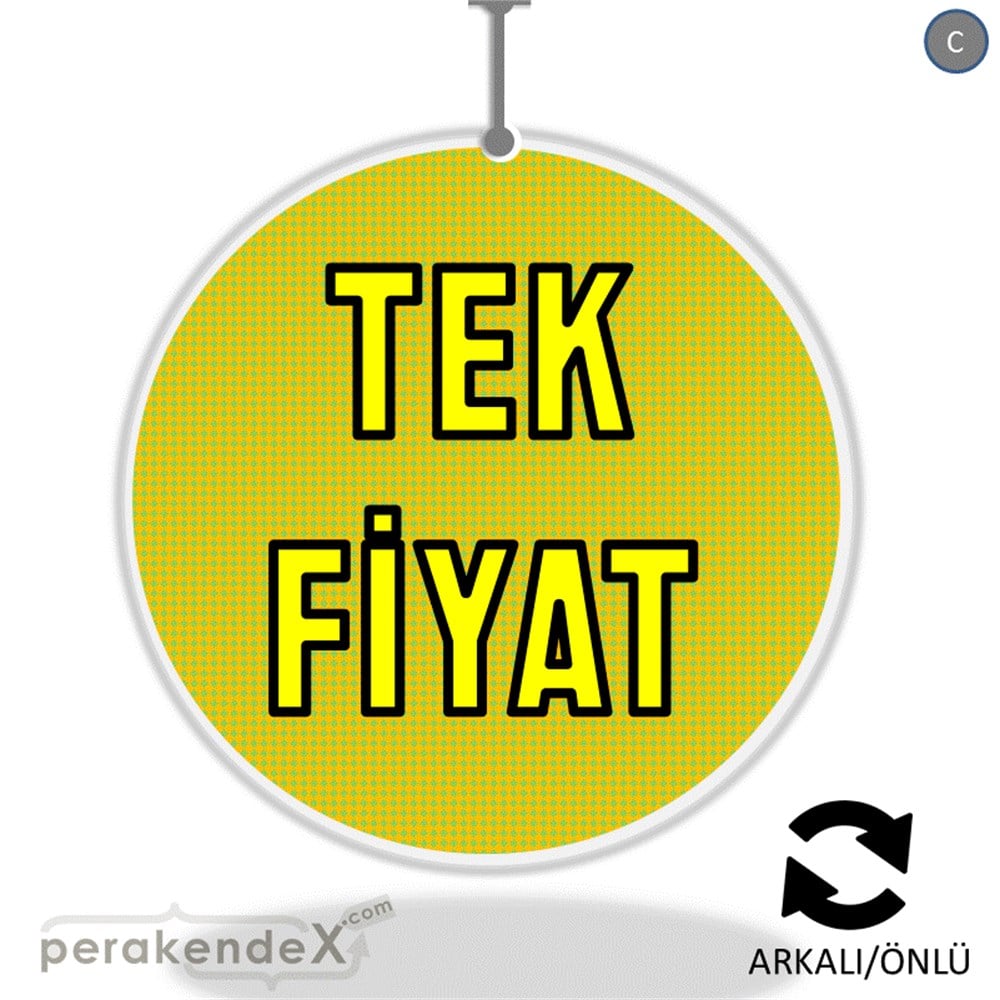 tek fiyat DÖNKARTI -oval,çift yön baskı
