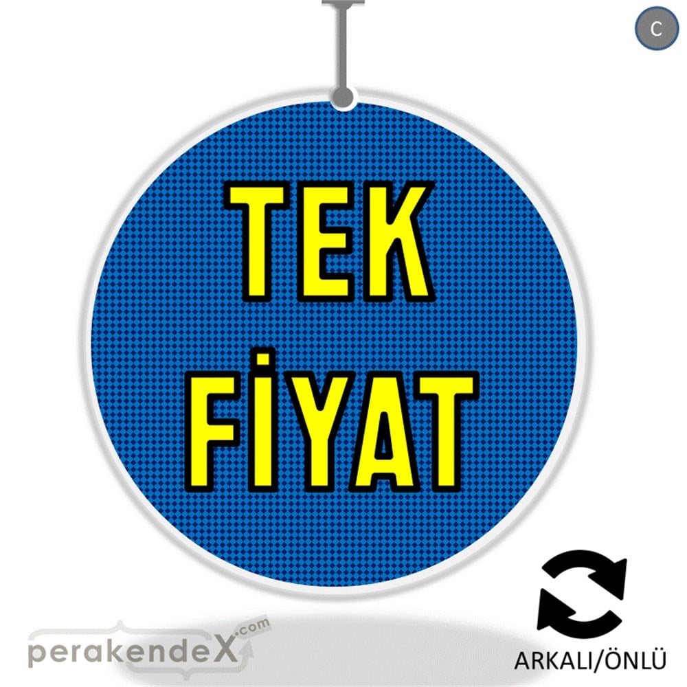 tek fiyat DÖNKARTI -oval,çift yön baskı