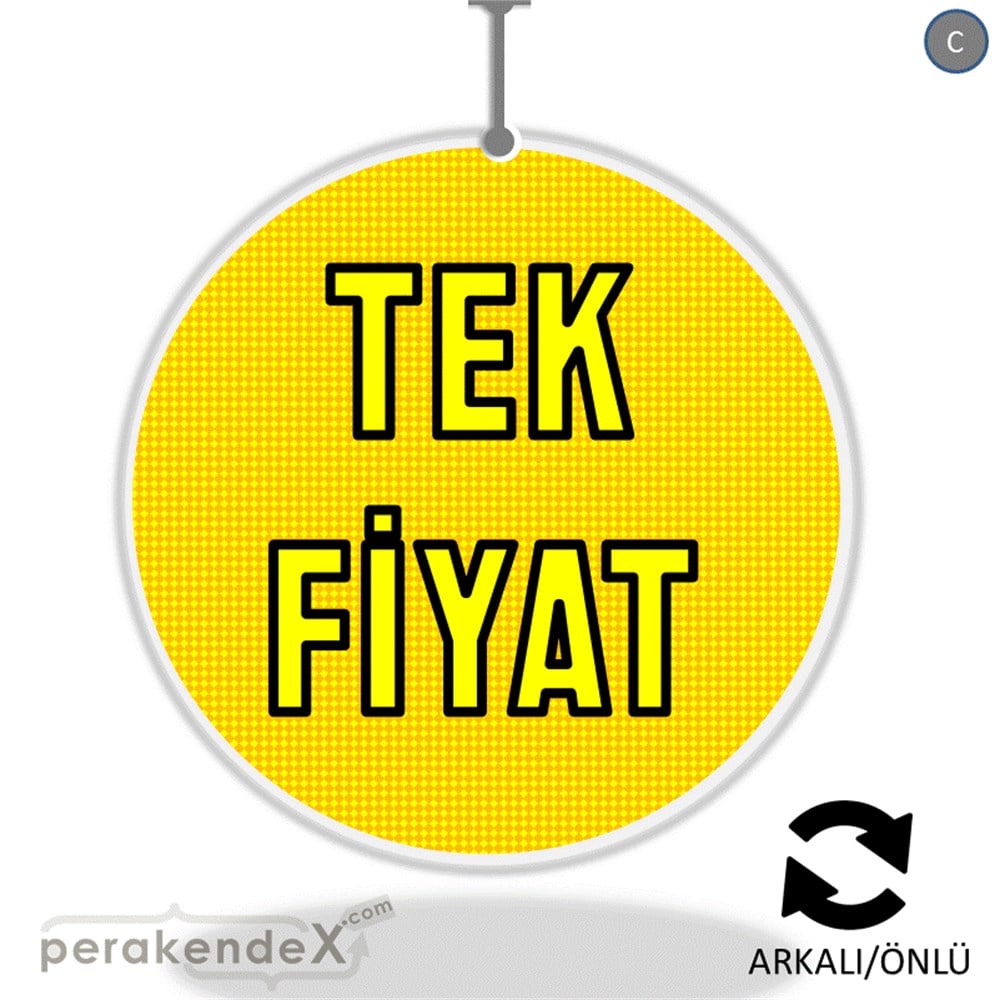 tek fiyat DÖNKARTI -oval,çift yön baskı