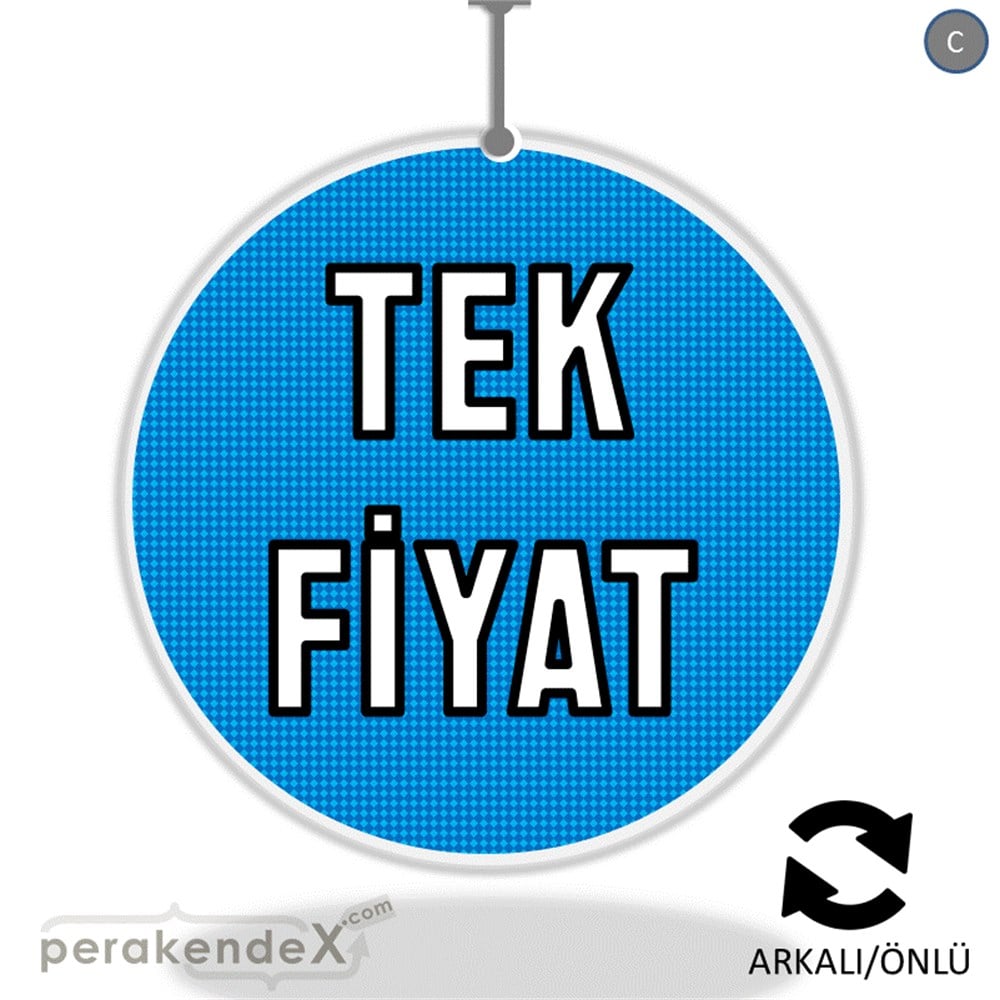 tek fiyat DÖNKARTI -oval,çift yön baskı