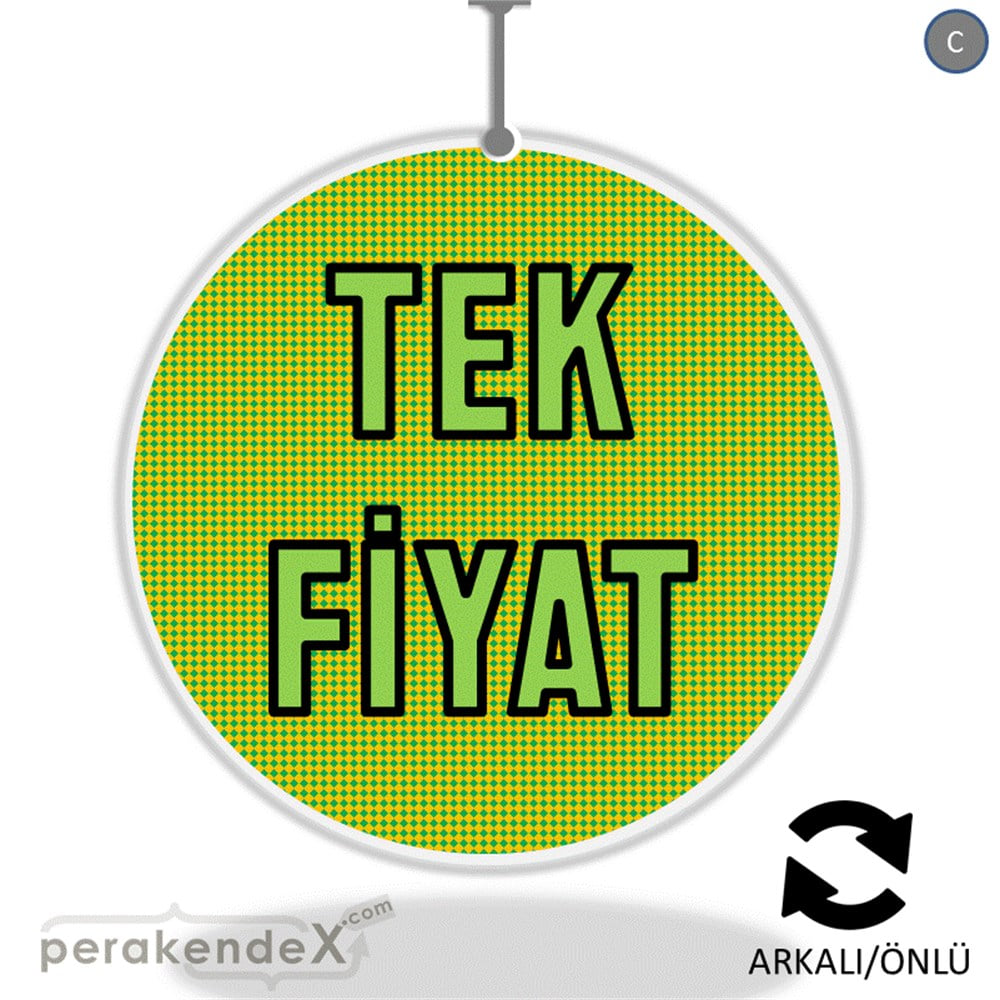 tek fiyat DÖNKARTI -oval,çift yön baskı