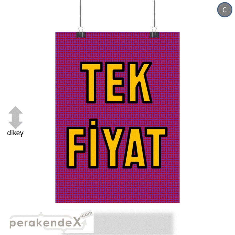 tek fiyat SERT PLASTİK POSTER -dikdörtgen,tek yön baskı