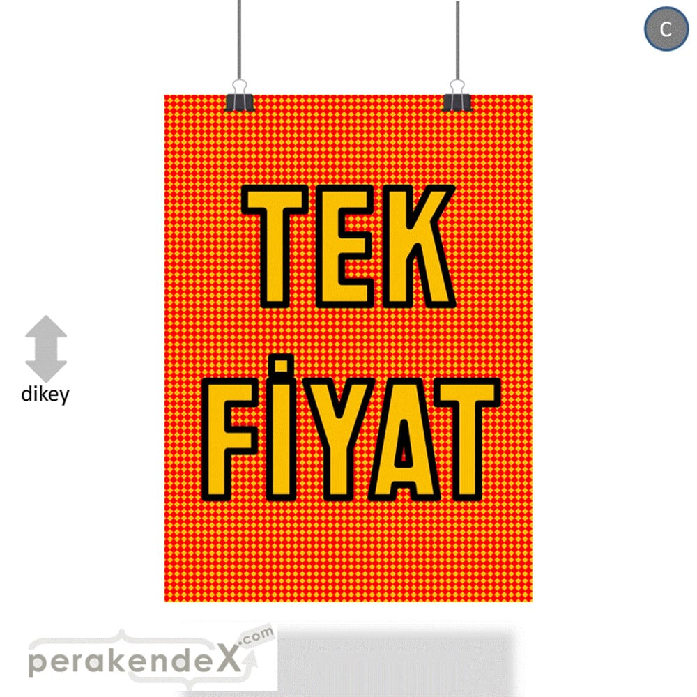 tek fiyat SERT PLASTİK POSTER -dikdörtgen,tek yön baskı