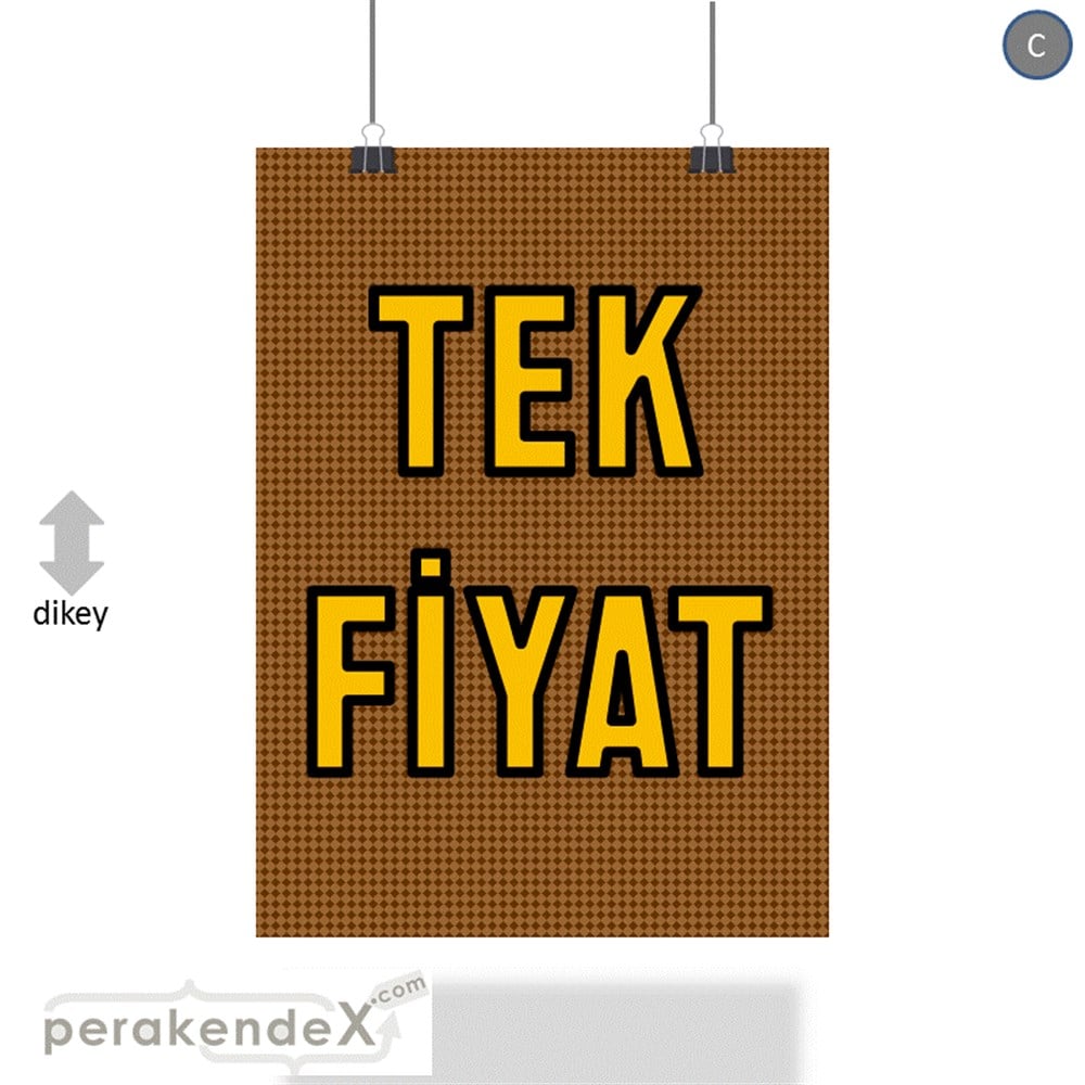 tek fiyat SERT PLASTİK POSTER -dikdörtgen,tek yön baskı