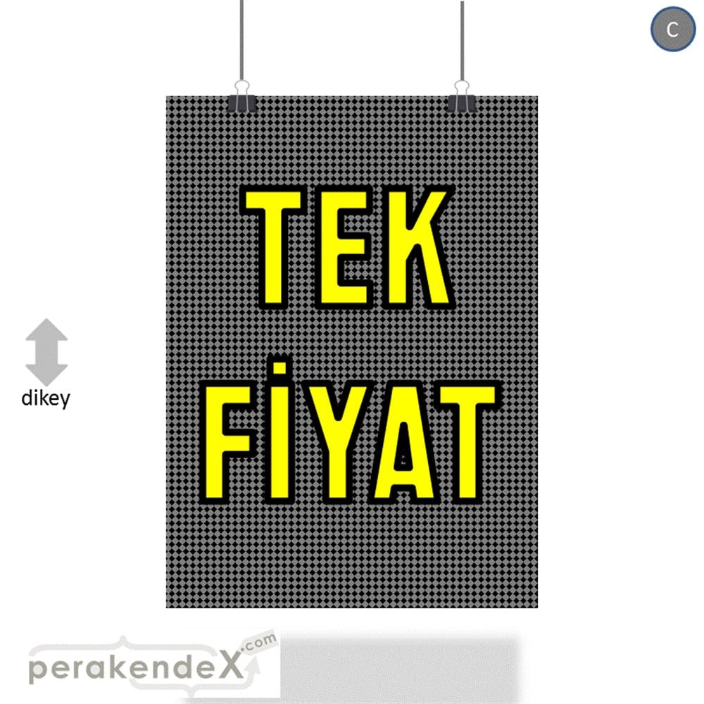 tek fiyat SERT PLASTİK POSTER -dikdörtgen,tek yön baskı