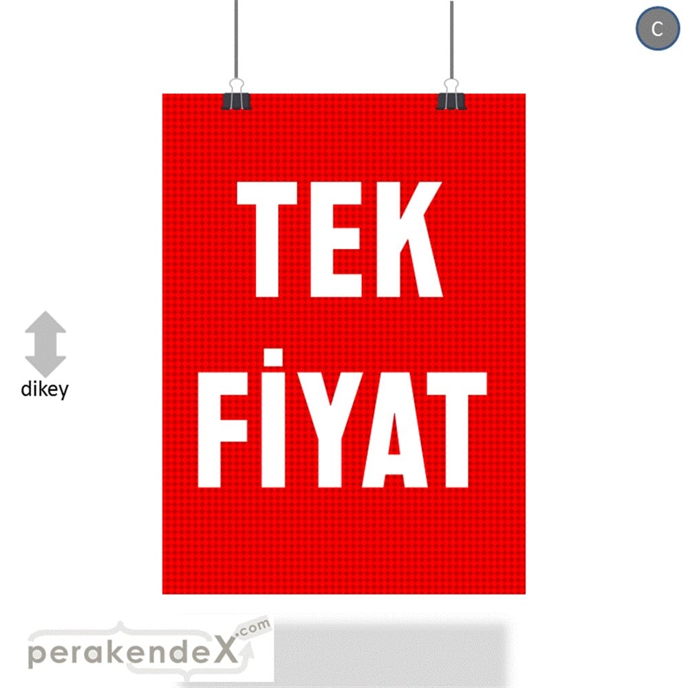 tek fiyat SERT PLASTİK POSTER -dikdörtgen,tek yön baskı