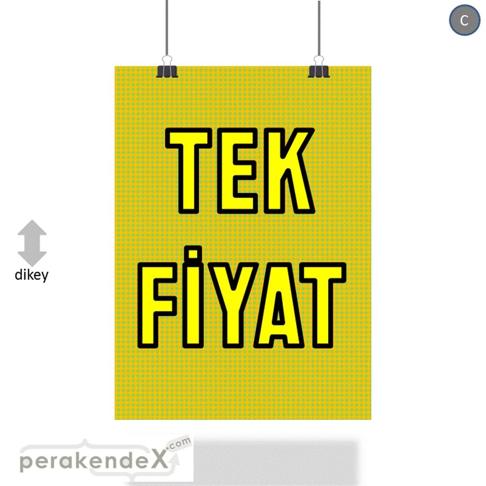 tek fiyat SERT PLASTİK POSTER -dikdörtgen,tek yön baskı