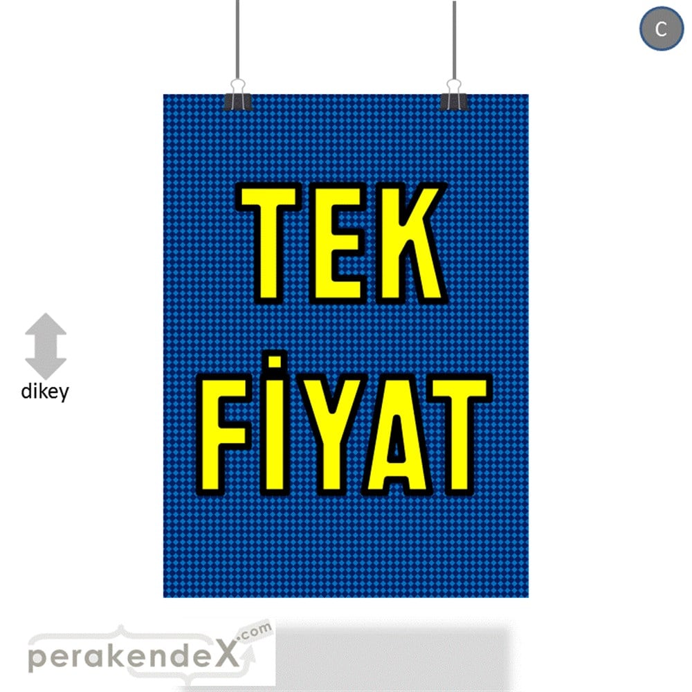 tek fiyat SERT PLASTİK POSTER -dikdörtgen,tek yön baskı