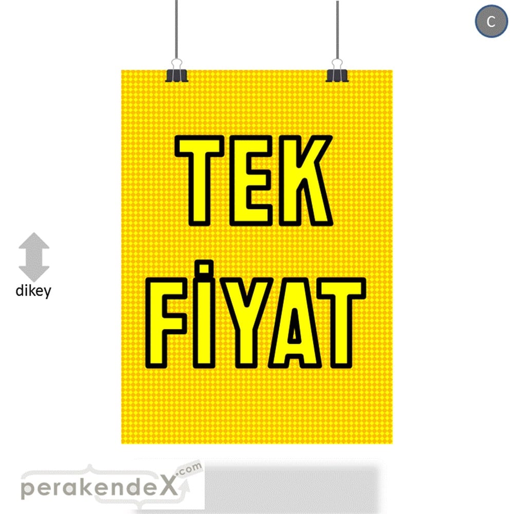 tek fiyat SERT PLASTİK POSTER -dikdörtgen,tek yön baskı
