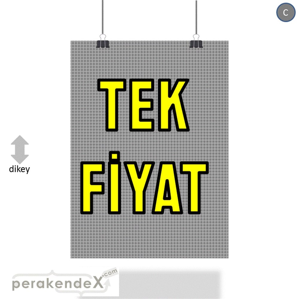 tek fiyat SERT PLASTİK POSTER -dikdörtgen,tek yön baskı