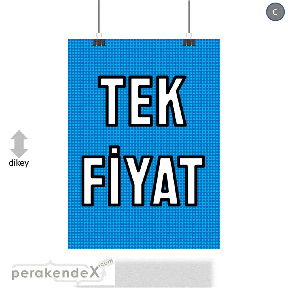 tek fiyat SERT PLASTİK POSTER -dikdörtgen,tek yön baskı