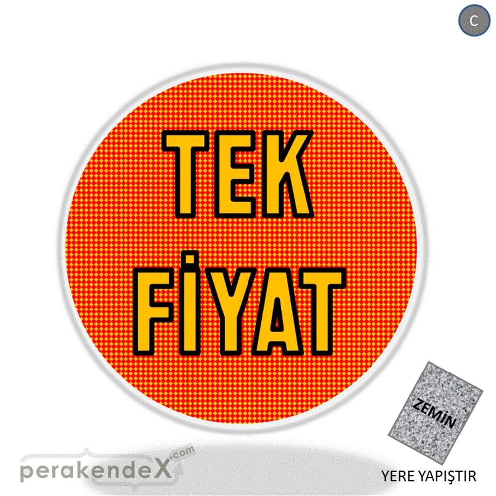 tek fiyat YER ZEMİNE YAPIŞIR -oval,tek yön baskı