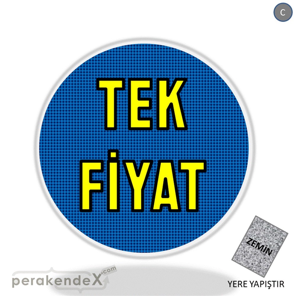 tek fiyat YER ZEMİNE YAPIŞIR -oval,tek yön baskı