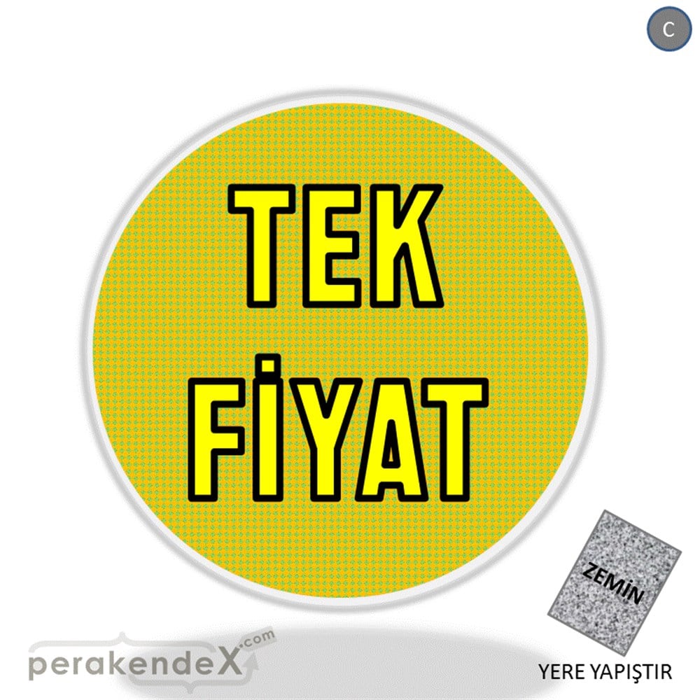 tek fiyat YER ZEMİNE YAPIŞIR -oval,tek yön baskı