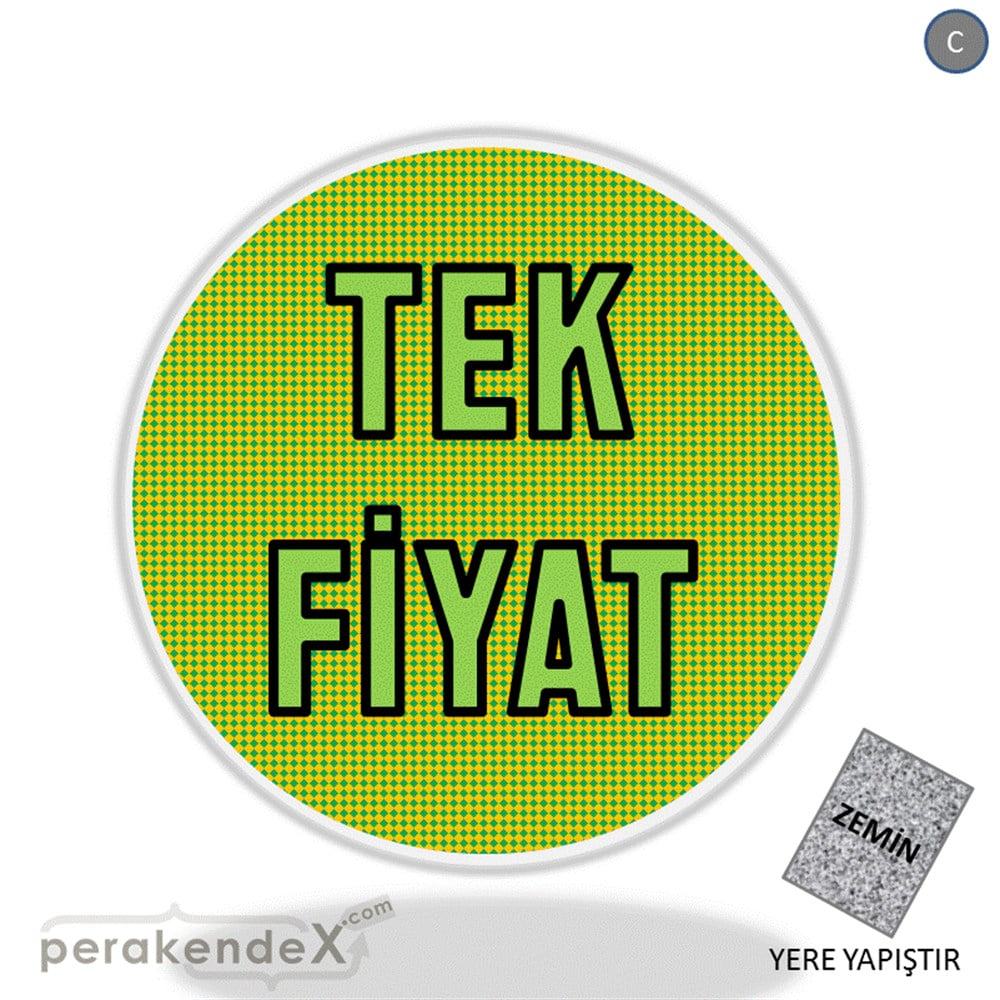 tek fiyat YER ZEMİNE YAPIŞIR -oval,tek yön baskı