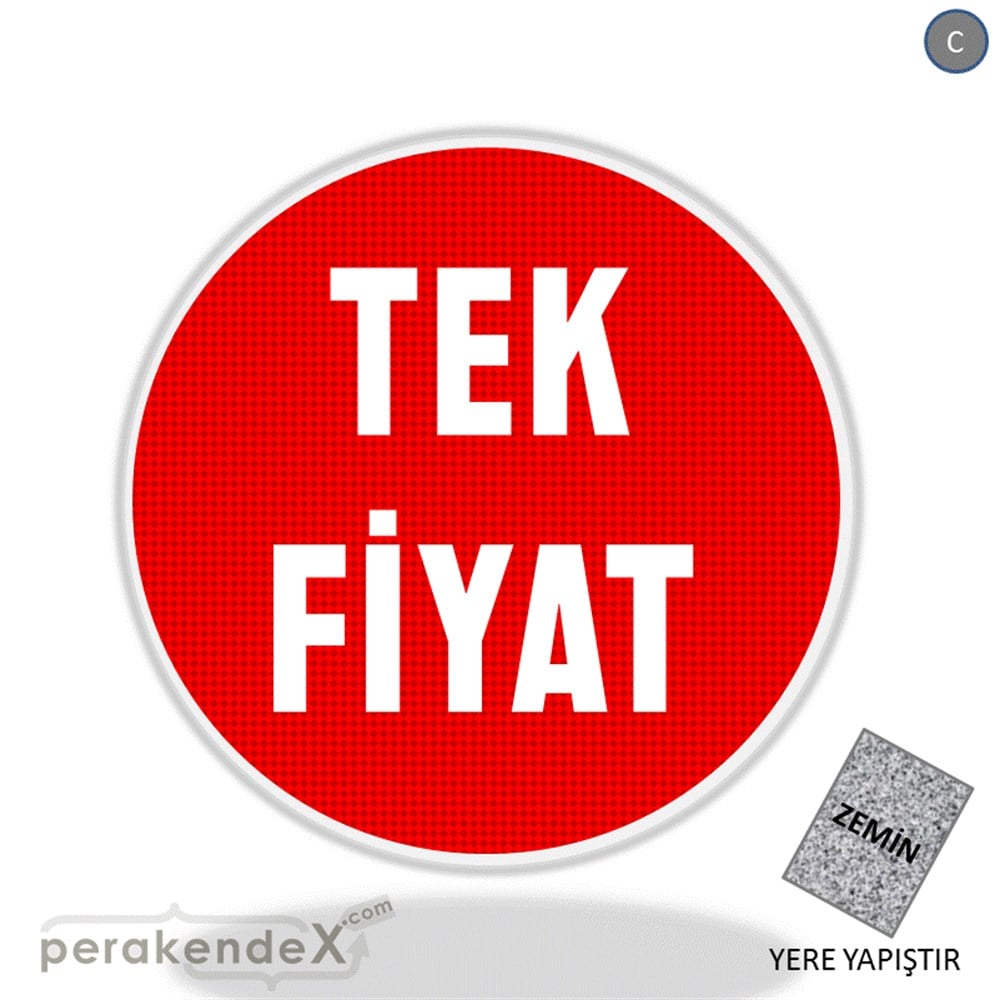 tek fiyat YER ZEMİNE YAPIŞIR -oval,tek yön baskı