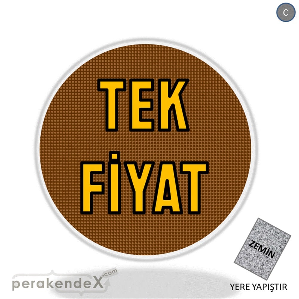 tek fiyat YER ZEMİNE YAPIŞIR -oval,tek yön baskı