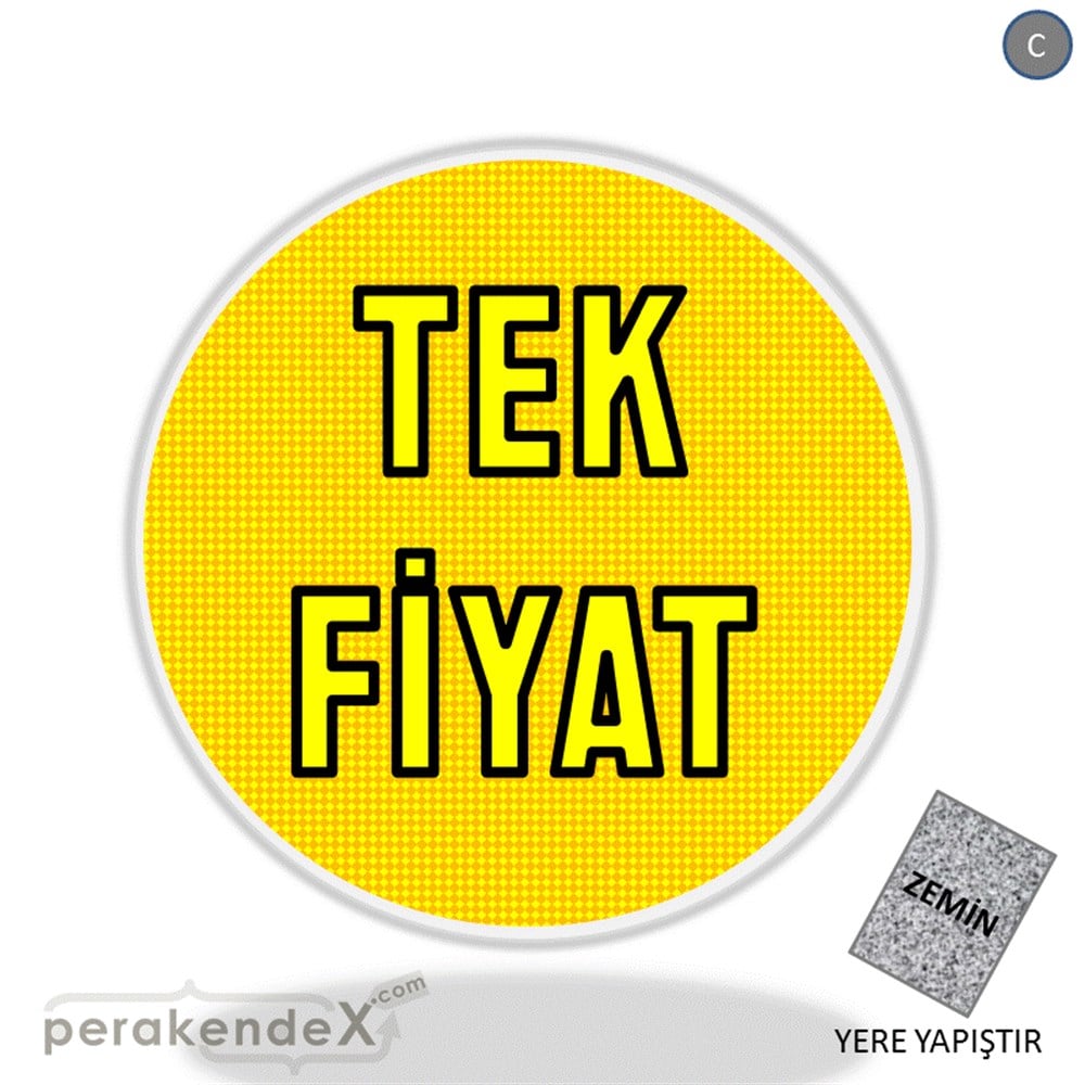 tek fiyat YER ZEMİNE YAPIŞIR -oval,tek yön baskı