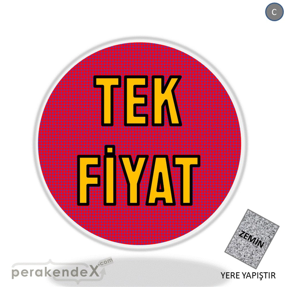 tek fiyat YER ZEMİNE YAPIŞIR -oval,tek yön baskı