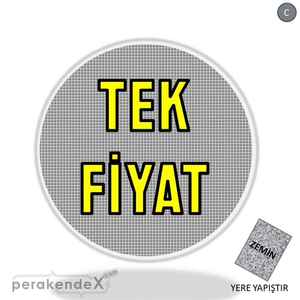 tek fiyat YER ZEMİNE YAPIŞIR -oval,tek yön baskı
