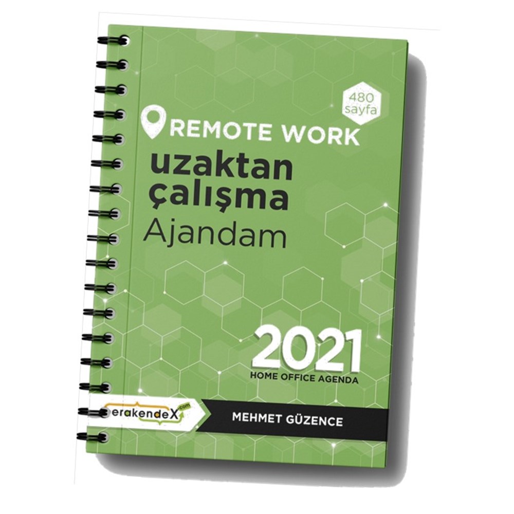 UZAKTAN ÇALIŞMA AJANDASI 2021 --Yeşil Renk - JUMBO BOY - 12 AYLIKmağaza yönetim ajandası