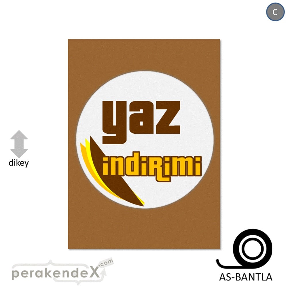 yaz indirimi POSTERİ -dikdörtgen,tek yön baskı