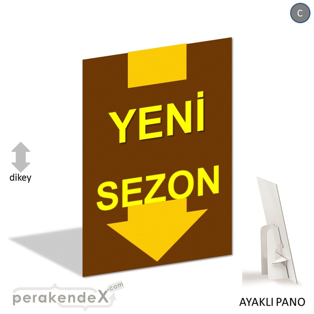yeni sezon * AYAKLI REKLAM PANOSU -dikdörtgen,tek yön baskı