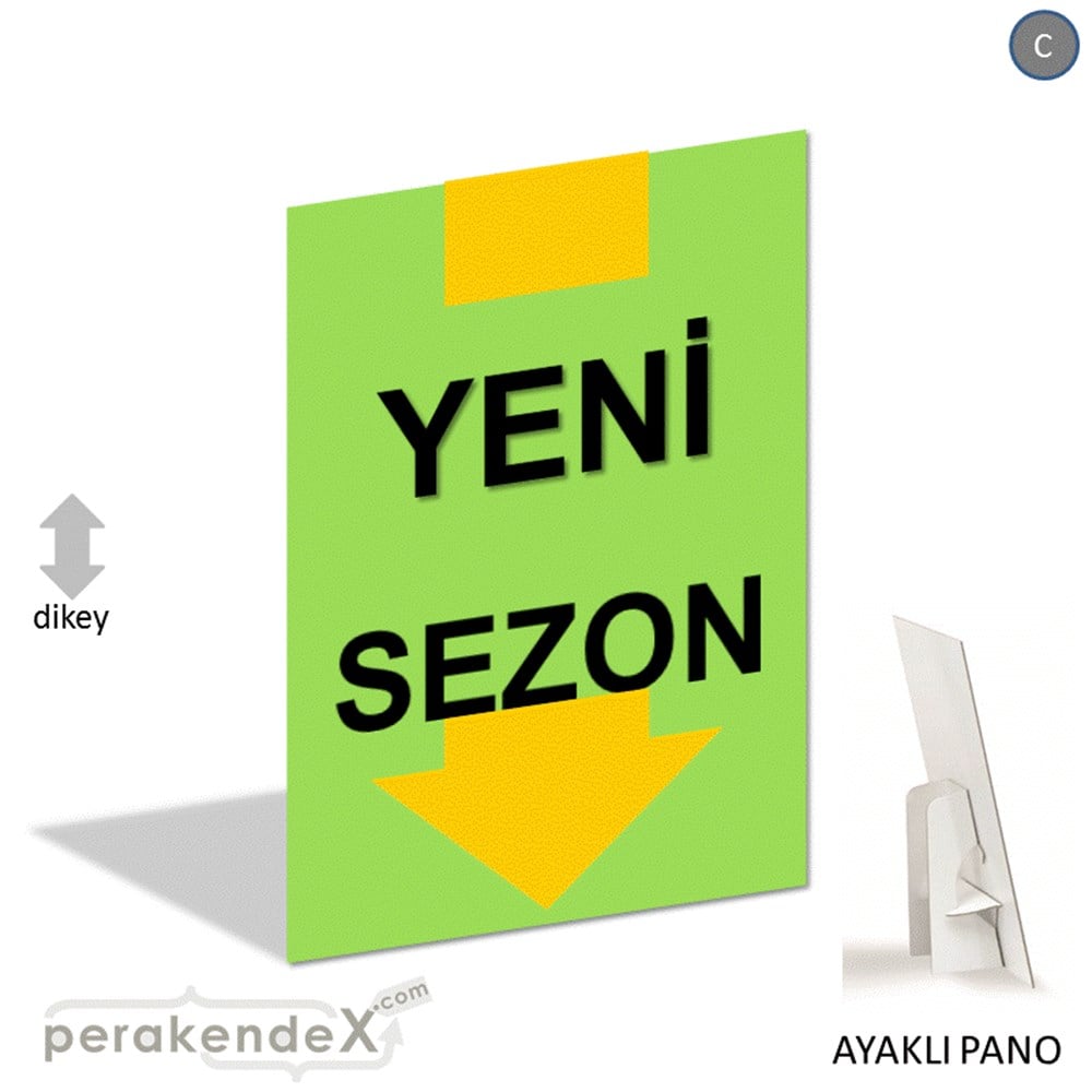 yeni sezon * AYAKLI REKLAM PANOSU -dikdörtgen,tek yön baskı