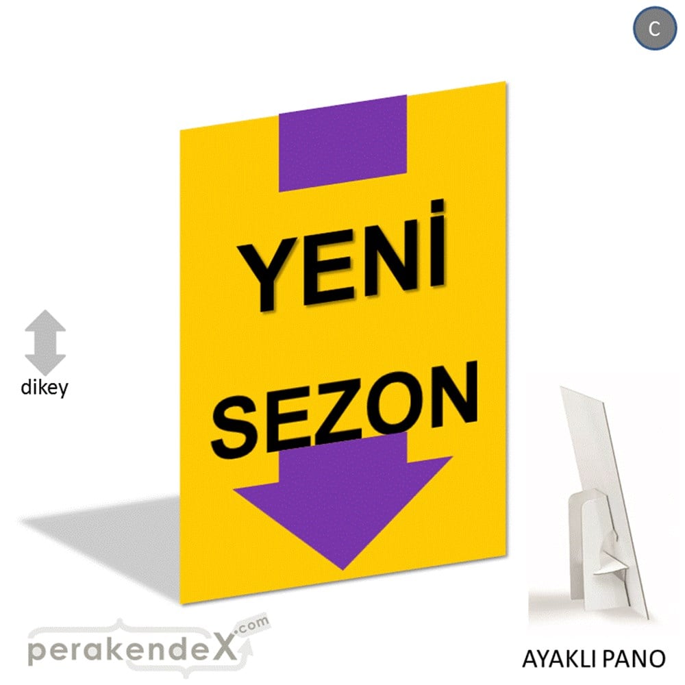 yeni sezon * AYAKLI REKLAM PANOSU -dikdörtgen,tek yön baskı