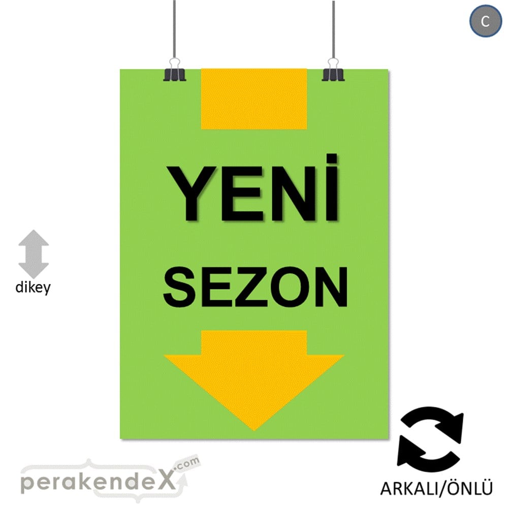 yeni sezon * POSTERİ -dikdörtgen,çift yön baskı