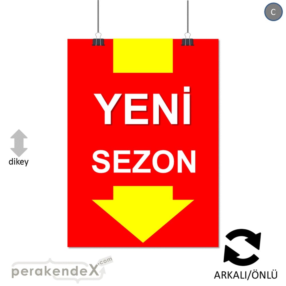 yeni sezon * POSTERİ -dikdörtgen,çift yön baskı