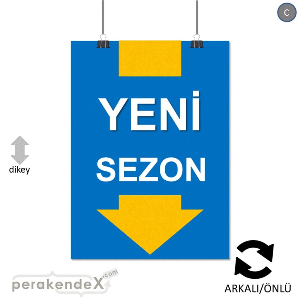 yeni sezon * POSTERİ -dikdörtgen,çift yön baskı